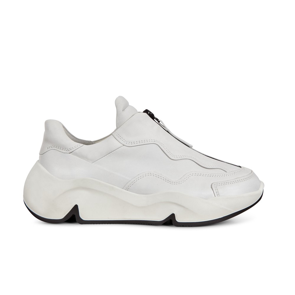 Tenis Mujer - ECCO Chunky Zippered - Blancos - YHV874621